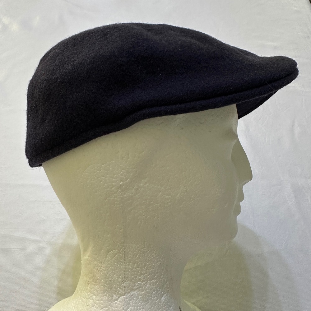 VTG 90s Kangol 504 Wool Ivy Flat Cap Hat L Blue Embroidered Logo Streetwear Y2K
